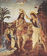 leonardo painted part of The Baprism of Christ